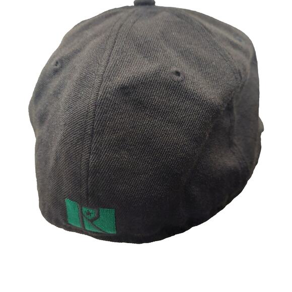 ROUTINE BASEBALL Cap Hat Men's Baseball Black Emblem Fitted Size 7 1/4 Lid - Picture 3 of 11